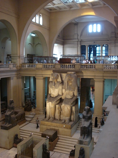 이집트 박물관 내부 전경,
