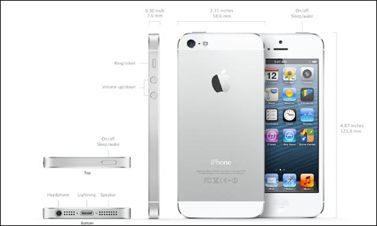 애플 아이폰5 외형