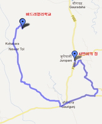  사빈이의 집에서 학교까지는 11.9km로 걸어서 2시간이 
넘는 거리로 비가 오면 길이 끊겨 학교에 가기도 힘들다.
