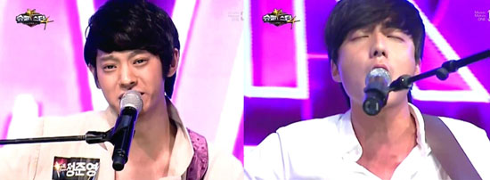  Mnet <슈퍼스타K4>에서 화제가 된 참가자, 정준영(왼쪽)과 로이킴