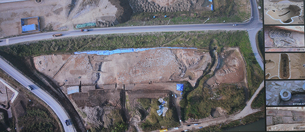 세종시 금강변 선사-백제초기 유물발굴 현장. 이곳에서는 경주 석빙고보다 천 년이나 앞선 빙고터가 발결됐고, 국내에서 가장 오래된 금동제신발도 발견된 곳이다. 