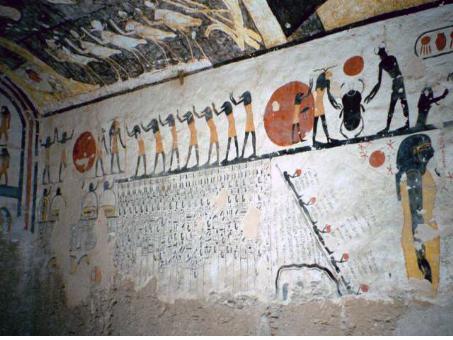 람세스 9세의 지하묘 벽면의 그림