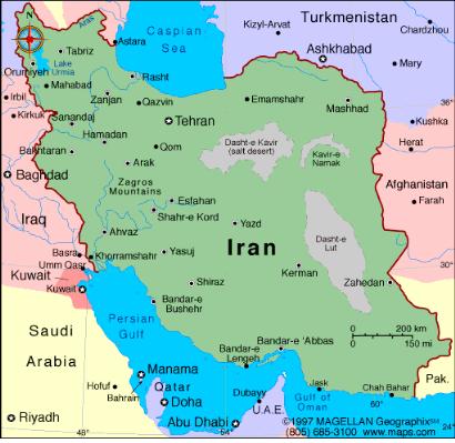 이란의 영토를 보자, 면적 165만 평방킬로미터로 한반도의 8배 크기이고, 인구 7500만 명의 대국이다.