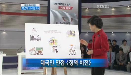 박근혜 대선후보 TV토론회(YTN 화면캡처)