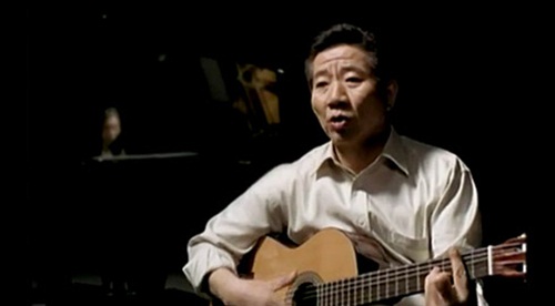 2002년 대선 당시 TV광고에 등장한 기타치는 노무현 후보
