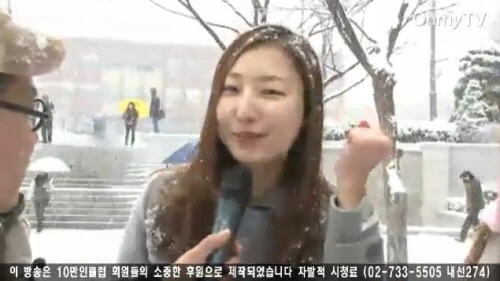 서울시립대 재학생 임승희씨가 오마이TV '대선올레!'를 통해 20대에게 투표독려 메시지를 전하고 있다.