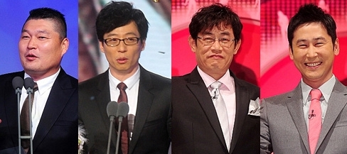  2013년 활약이 기대되는 스타MC 'Big 4', 강호동-유재석-이경규-신동엽(왼쪽부터)