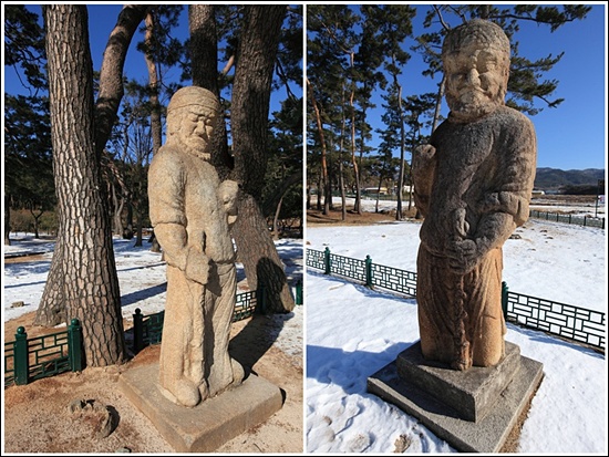 괘릉에서 가장 눈길을 끄는 무인석은 놀랍게도 서역 인이다.