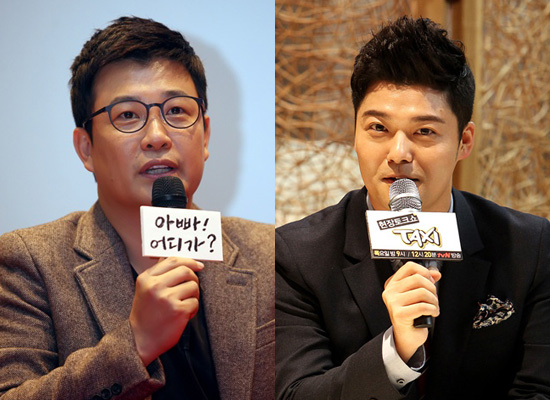  최근 MBC에서 각각 새로운 프로그램의 진행을 맡은 방송인 김성주(왼쪽)와 전현무