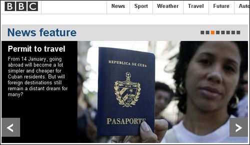 쿠바의 여행 자유화 조치를 보도하는 영국 BBC