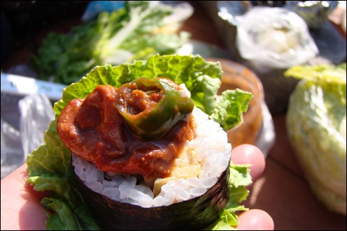 김밥과 배추, 전어 밤젓은 완전 맛의 종결자입니다.