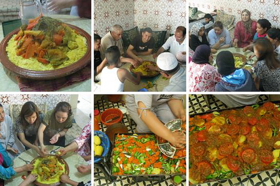 모로코 전통 음식인 타진과 꾸스꾸스. 금요일마다 먹는 꾸스꾸스는 모든 가족이 모이는 장이 된다. 
