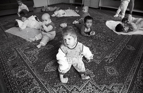 구소련 핵실험 피해 지역 세미파라친스크의 어린이 시설.