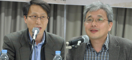 금철영 KBS통일외교안보팀장(왼쪽)과 김보근 한겨레평화연구소장(오른쪽).