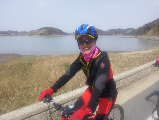 곽은서(48세)씨의 꿈은 자전거를 열심히 배워 섬진강도 가고, 전국투어를 가는 것이 목표다

