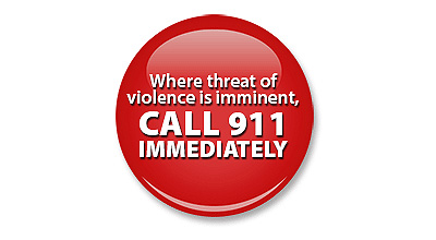 성폭력의 경우 미국 대다수 주에서는 "당신이나 당신이 아는 누군가에게 성폭력이 발생했다면 911에 전화를 하세요"라고 홍보하고 있다.