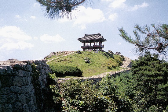 대전광역시 중구  대사동 보문산(해발 406m) 정상 부분의 산세를 이용하여 쌓은 성으로, 둘레는 300m