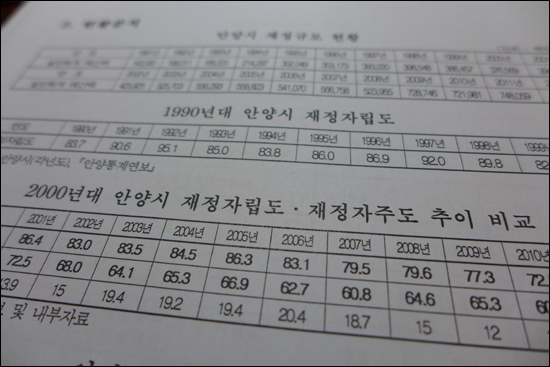 안양시 2012 회계연도 결산검사 결과 보고서(안양시의회)