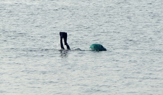 두호동 북부해변에선 포항의 해녀들이 이른 아침마다 물질을 한다. 