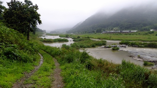 마을 산책길을 따라 강변으로 내려가면 섬진강이 발치에 다가온다. 