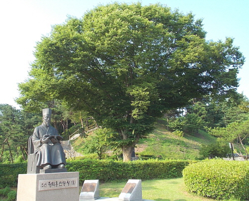 생가인 여유당에서는 저렇게 선비적인 풍모로 여생을 보내셨을 것 같다. 뒤쪽의 나무가 선생의 상과 잘 어울린다. 

