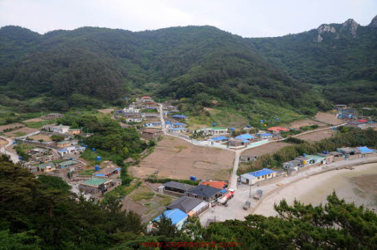 영산도 마을  산 중턱에서 바라다 보이는 영산도 마을 전경 