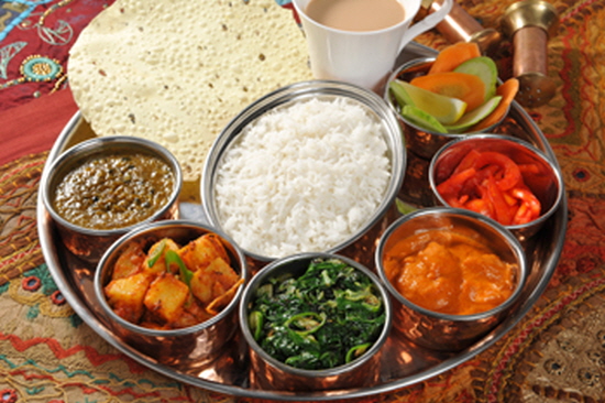 네팔 전통 음식 달 바트 세트