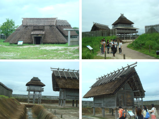        요시노가리 역사 공원에 복원된 여러 가지 야요이 시대 환호와  건물들입니다.