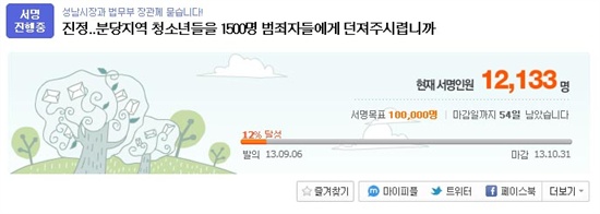 성남보호관찰소가 4일 갑작스레 성남시 분당구 서현동으로 이전했다. 반대하는 주민들은 비상대책위원회를 구성, 항의집회와 다음아고라 온라인 서명운동을 함께 진행하고 있다.