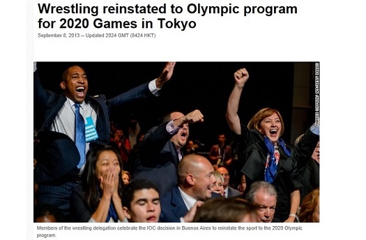  제125차 IOC총회에서 레슬링이 2020년 도쿄 하계올림픽 정식종목으로 채택됐다
