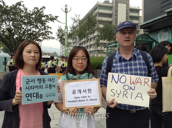  참여연대를 포함한 20개 시민단체가 '미국의 시리아 군사개입 계획 철회를 요구하는 공개서한'을 9일 주한미국대사(아래 미대사관)에 제출했다.