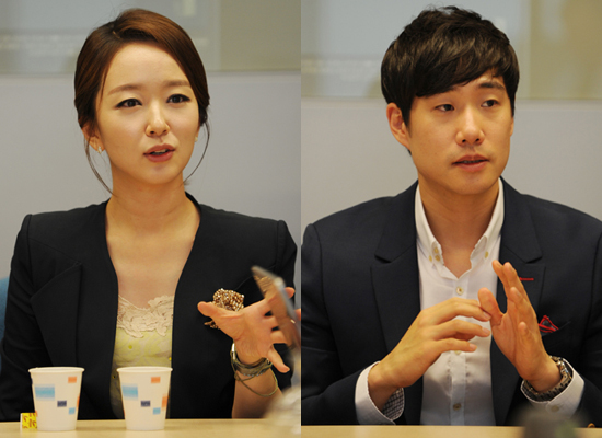  SBS 박선영 아나운서(왼쪽)와 배성재 아나운서