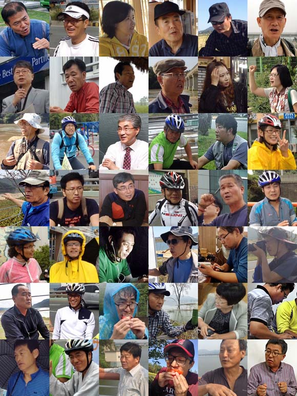 오마이리버팀이 이번 자전거 길에서 만난 낙동강에 사는 사람들, 낙동강을 살리려는 사람들의 소중한 얼굴입니다.