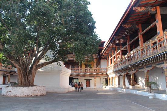 부탄 사원의 내부 모습. 