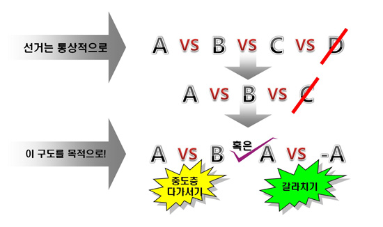 물론 예외는 있지만, 어떤 선거든 통상적으로 이러한 과정을 겪게 된다. 