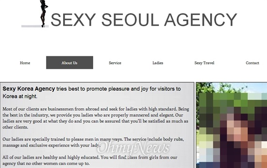 섹시 코리아 에이전시 또는 섹시 서울 에이전시 광고를 클릭하면 선정적인 문구와 함께 성매매 등을 암시하는 각종 사진 등이 들어있다.