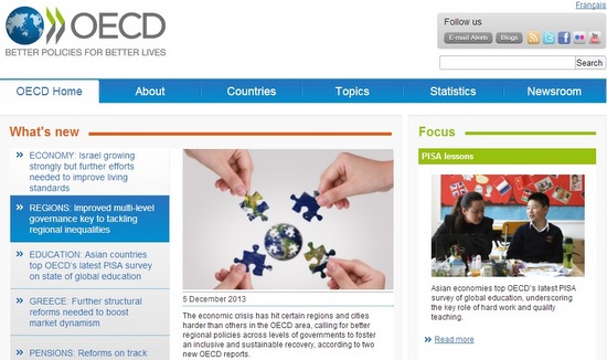 OECD 공식 사이트. 