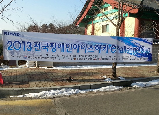  지난 21일부터 양일간 서울 고려대 아이스링크에서 <2013 전국장애인아이스하키 Challnege Cup>대회가 열렸다