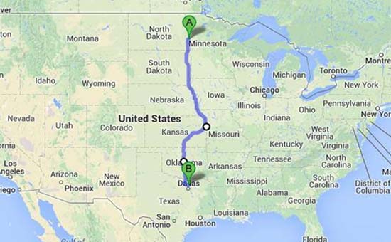 노스다코타 주립대 팬들은 응원을 하기 위해 1850km, 17시간을 달려왔다. 