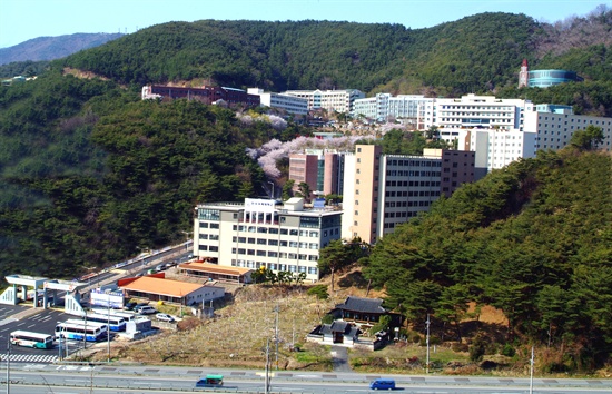  경남 진주에 있는 한국국제대학교 전경.