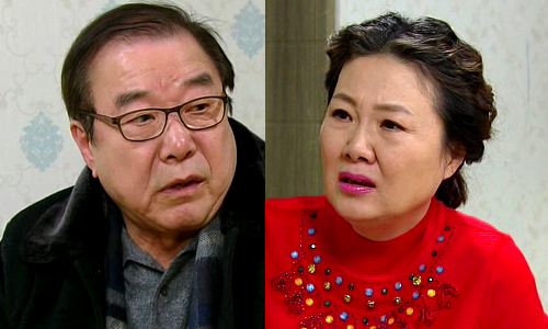 KBS 2TV <왕가네 식구들>의 왕봉(장용 분)과 이앙금(김해숙 분).