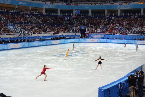  소치올림픽 피겨스케이팅 연습 장면