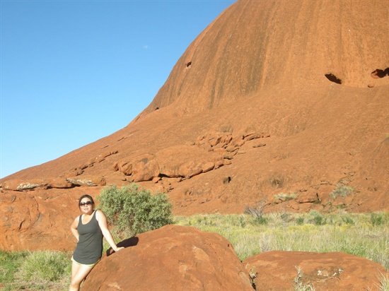 이영라 시민기자. 호주의 아웃백의 중심부, 울룰루(Uluru)에서 찍은 사진.