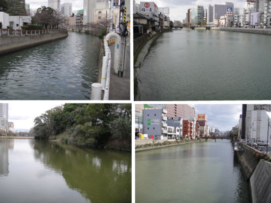 　　후쿠오카 시내 이곳 저곳을 흘러가는 크고 작은 강입니다.