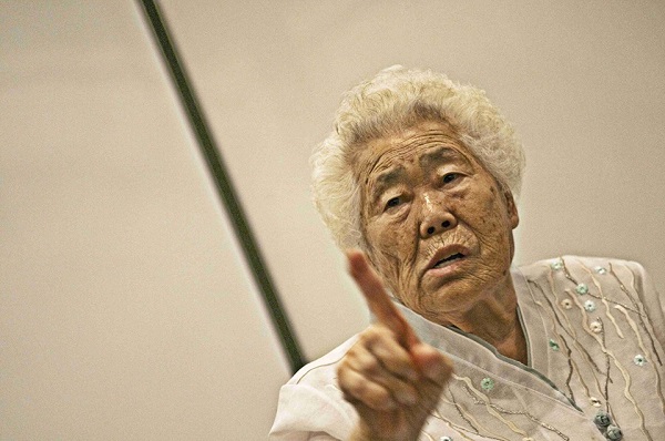지난해 8월 독일을 방문한 일본 위안부 피해자 이옥선 할머니