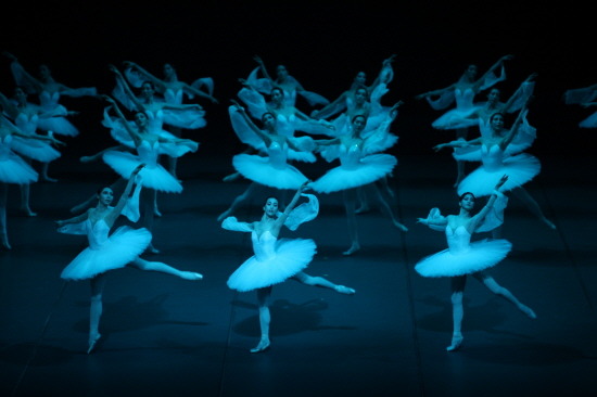 3막은 '발레 블랑' 중 가장 큰 규모로 32명 무용수가 흰색 튀튀를 입고 아름답고 서정적인 춤을 선보인다.