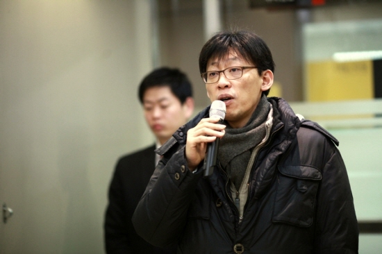 2012년 정 MBC 노조 파업 당시 정영하 위원장
