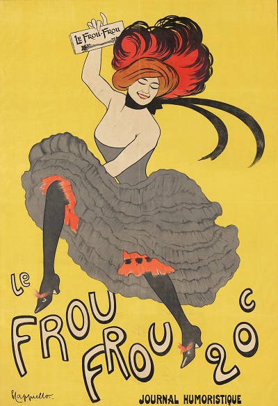 레오네토 카피엘로의 캉캉춤 공연 포스터이다.
