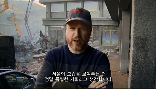  <어벤져스> 시리즈의 조스 웨던 감독이 한국 관객들에게 보내는 메시지. 