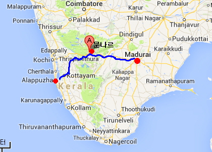  남북으로 1600km에 걸쳐 뻗어있는 인도 서쪽 서고츠 산맥을 넘어 마두라이로 가는 길
